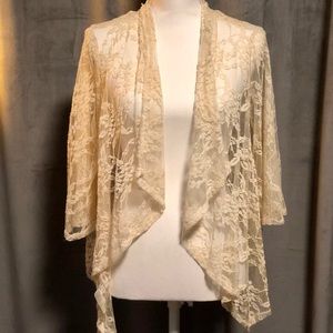 Cream Lace Cardigan